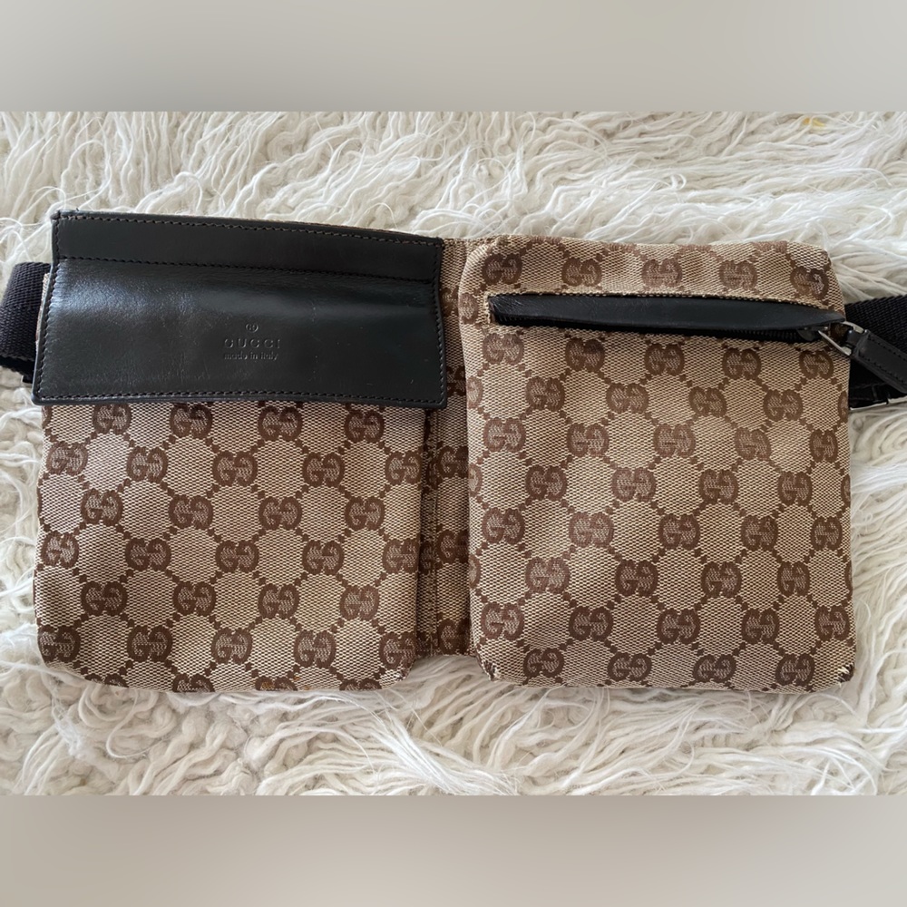 Authentic GUCCI GG Vintage Fanny Pack Waist Pouch Shoulder Bumbag Belt Bag